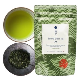 Asayu Japan Sencha Green Tea, 100% Made in Japan Loose Leaf Tea, 100g, Natural Antioxidant Rich Energy Boost, Vegan and Gluten Free - Sencha