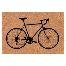 Welcome Doormat Coco Coir Door Mat Gift Cyclist Cycling Road Bike (30" x 18")
