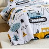 NTBED Construction Truck Twin Comforter Set for Boys Kids Forest