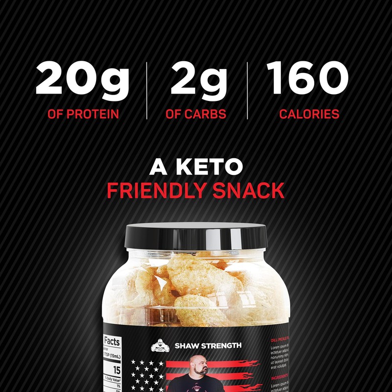 Shaw Strength Protein Pork Rinds (Sour Cream, 8oz); Developed for