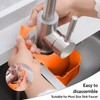 Minicoco Modern Orange Sink Sponge Holder Caddy for Kitchen and