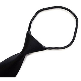 Men's Solid Pattern Easy to Put the No One Touch String Tie and Tie String Tie - blk