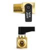 QWORK Air Compressor Valve, 2 Pack, Brass Mini Ball Valve,
