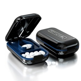 TOPOST Cortador de Pastillas con Organizador, Partidor de Pastillas Pequeñas