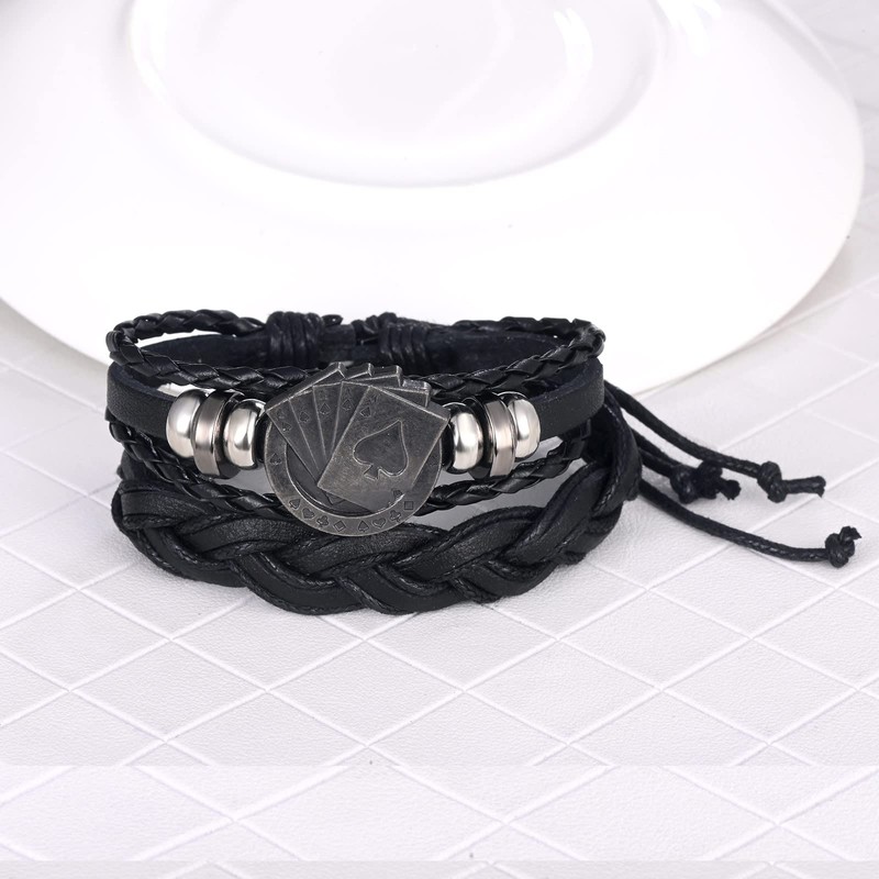 Feilok Bracelet for Man Genuine Leather Women Unisex Cuff Wrap