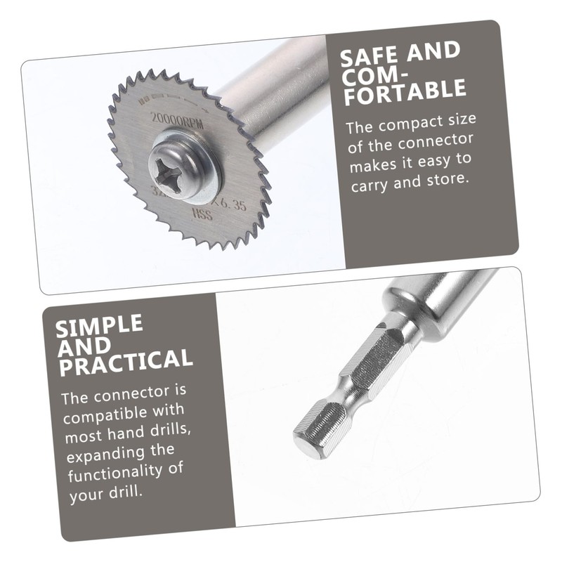 ULTECHNOVO 1set Inside Cutter Drill Saw Attachment Mini Shank Cutting
