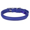 OOPSDOGGY Rolled Leather Dog Collar Soft Roll Collars for Small