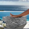 Codi Outdoor Pouf Ottoman, Inflatable Ottomans for Patio, Porch and