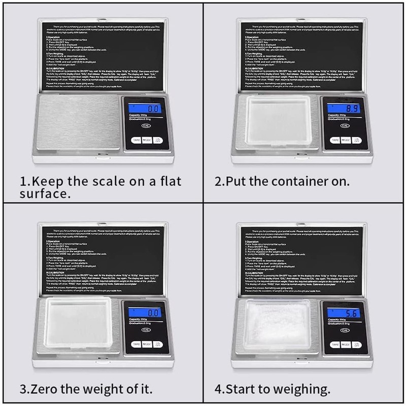 Jewelry Diamond Tester,200g/0.01g Mini Jewelry Scale,60X Mini LED Magnifying Diamonds