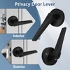 NEWBANG HARDWARE Black Door Lever for Bedroom & Bathroom Solid