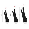 Double layer anti misoperation thick spandex two finger gloves, flat