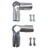 90 Degree 3-Way Pipe Connector, Stainless Steel End Rail Clamps,