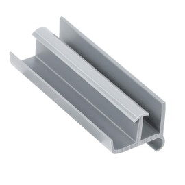 Gray Sliding Shower Door Bottom Guide - 1-3/8" Wide x 3" Long, Durable & Easy to Install for Glass Shower Doors (1 Pack)