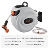 VEVOR Retractable Hose Reel, 65-130FT Garden Water Hose Reel with