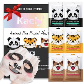 Animal Character Sheet Masks,Spa Masks for All Skin Types,Spa Party Face Masks for Kids Skin Care, Moisturize, Brighten, Nourish for All Skin Types,Birthday Gifts for Women Men Girls (Animal 6Pcs)