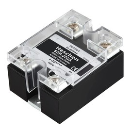 Heschen Single Phase DC/AC Solid State Relay, SSR-25DA, Input 4-32VDC, Output 24-480VAC, 25A 50-60Hz