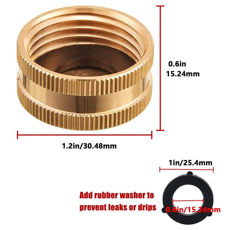 Tuperoymse Garden Hose Female End Cap, Brass Spigot Cap with