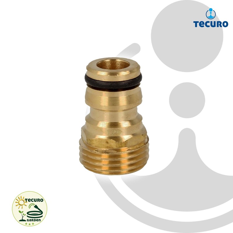 tecuro Device Connector with Plug-In Coupling and 1/2 Male Thread