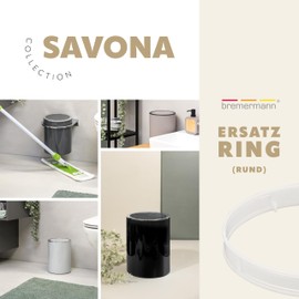 bremermann Beutelring für Kosmetikeimer der Bad-Serie Savona, Ersatz-Haltering für Müllbeutel, rund