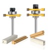Yueqing Zhongji 2pcs 1/4" Tongue and Groove Router Bit Set,
