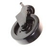 3" Black Nylon Swivel Casters Smooth Stem Two Locking Two