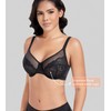 DotVol Women's Full Coverage Unpadded Underwire Semi Sheer Lace Bras