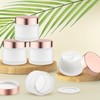 12 Pcs 60g/2oz Glass Cosmetic Jars Refillable Cream Bottle Containers