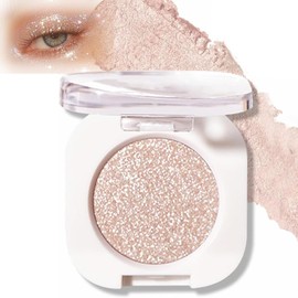 Monochrome Glitter Eyeshadow, Glow Shimmer Pressed Fine Powder Eyeshadow Palette, Shiny Shadow High Pigment Long-lasting For Women Makeup Day & Night, Ultra-fine Powder Multiuse Blendable Formula(#11)