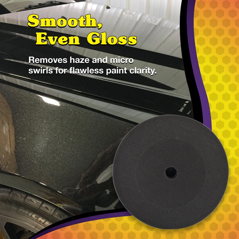 Wizards Foam Finish Buff Pad - Velcro Backed, Light Polish