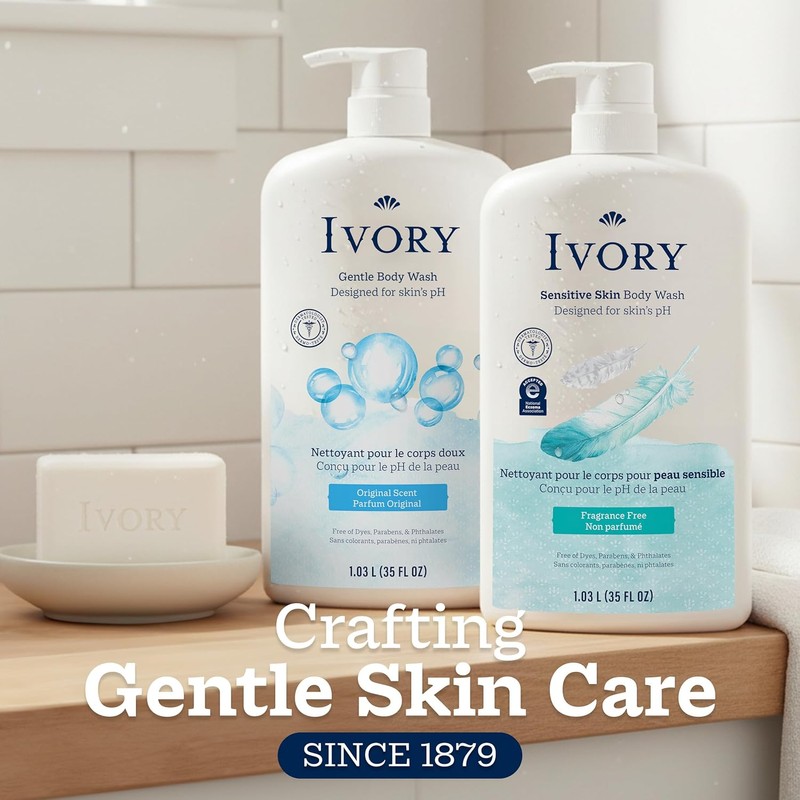 Ivory Body Wash, Designed for the Whole Family, Gentle Formula,