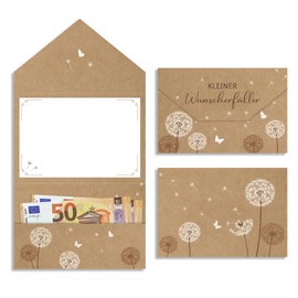 Luckeey Wunscherfüller Geldgeschenk Verpackung, 2 Stück Geldgeschenk Gutschein Karte Verpackung für Geburtstag Hochzeit Konfirmation Jugendweihe Weihnachten, Lustige Geschenke Frauen Männer - 11 * 16cm