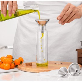 Stainless Steel Funnel, 3Pcs Mini Filling Kitchen Funnel Food Grade Metal Small Funnels for Filling Bottles, Transferring Essential Oils Liquid Fluid, Durable and Dishwasher Safe