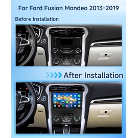 Android 13 Car Radio for Ford Fusion 2013-2019 GPS Navigation, Rimoody Car Stereo 9 Inch Touchscreen WiFi Mirror Link Bluetooth FM SWC Rear View Camera Microphone