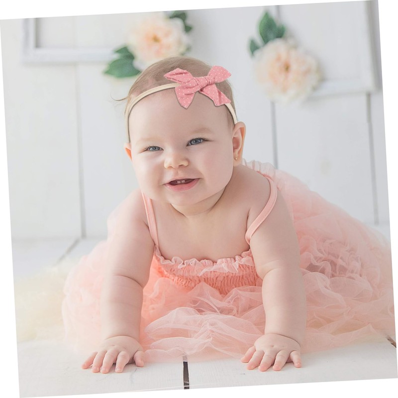 Kisangel 6pcs Bow Headbands Soft Elastic Hair Accessories for Newborns