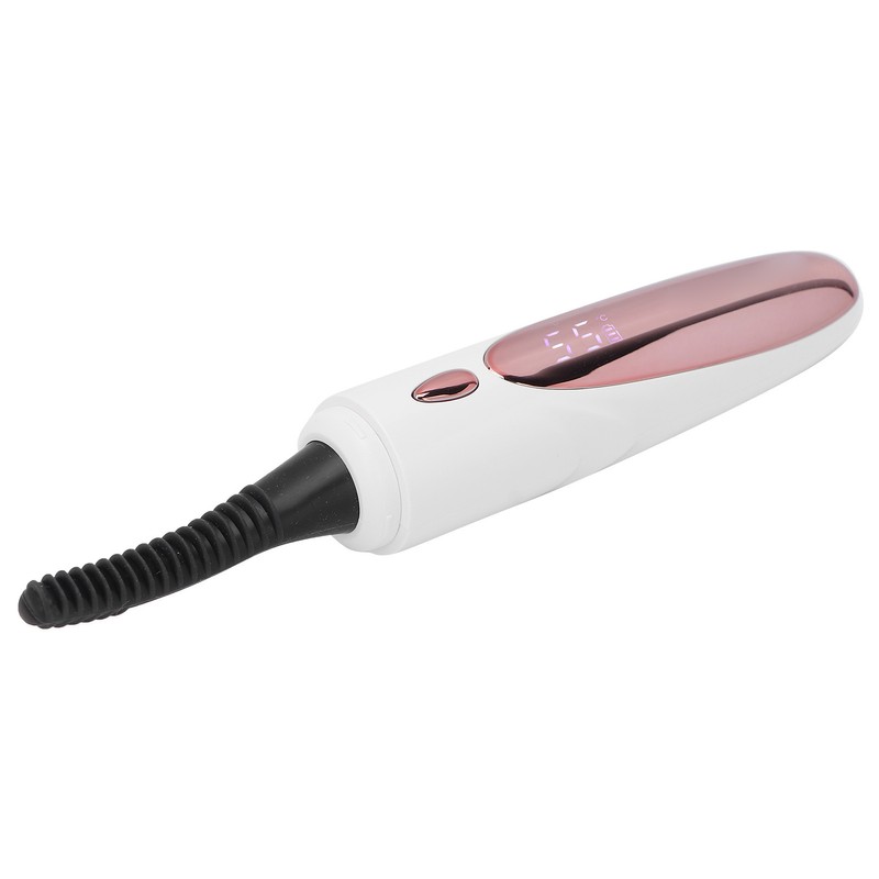 Heated Eyelash Curler Rechargeable Silicone Brush Head Portable Electric Eyelash