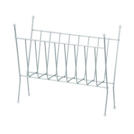Pearl Metal N-7888 Magazine Rack, Wire, Width 15.0 inches (38 cm), Depth 6.7 inches (17 cm), Height 13.0 inches (33 cm), Magazine Silver