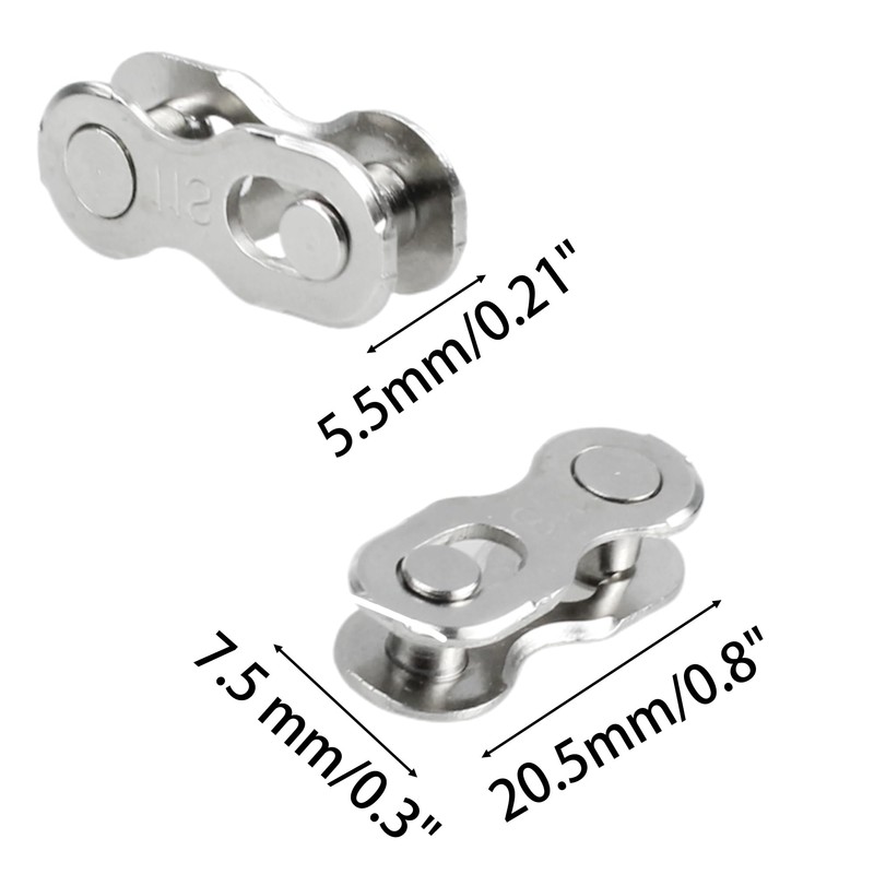Runseaway 6 Pairs 11 Speed Steel Bike Chain Link, Reusable