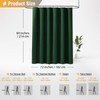 BTTN Extra Long Fabric Shower Curtain, 84 Inch Linen Textured