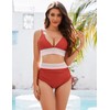 YACUN Women High Waisted Bikini Sets Two Piece Tummy Control