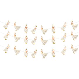 Goose Theme Garland, Silly Goose Baby Shower Decorations Cute Farm Animal Geese Garland Banner Goose Birthday Bungting Decor for Kids Girls Boys 1st 2nd 3rd Birthday Baby Shower Party