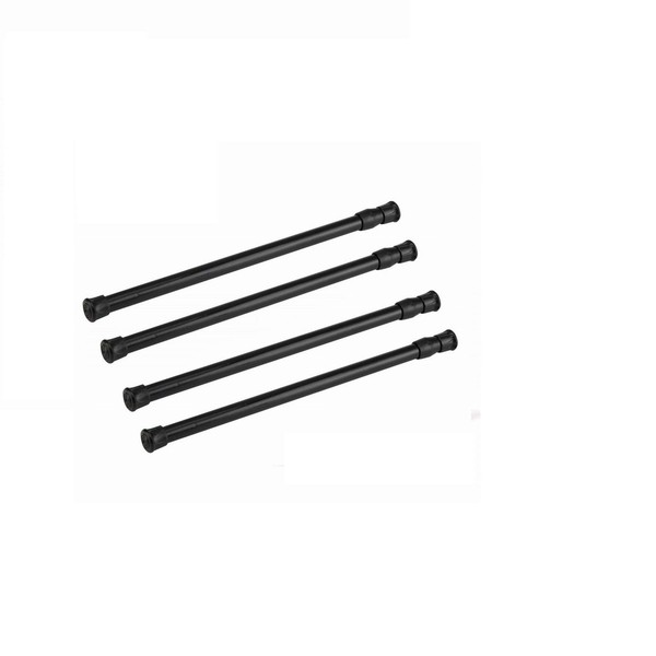 Tension Rods, 4 Pack Adjustable Spring Steel Cupboard Bars Tension