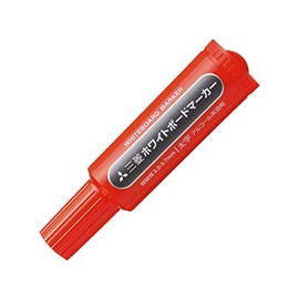 Mitsubishi Pencil Whiteboard Marker, Broad, Round Point, Red, PWB7M.15