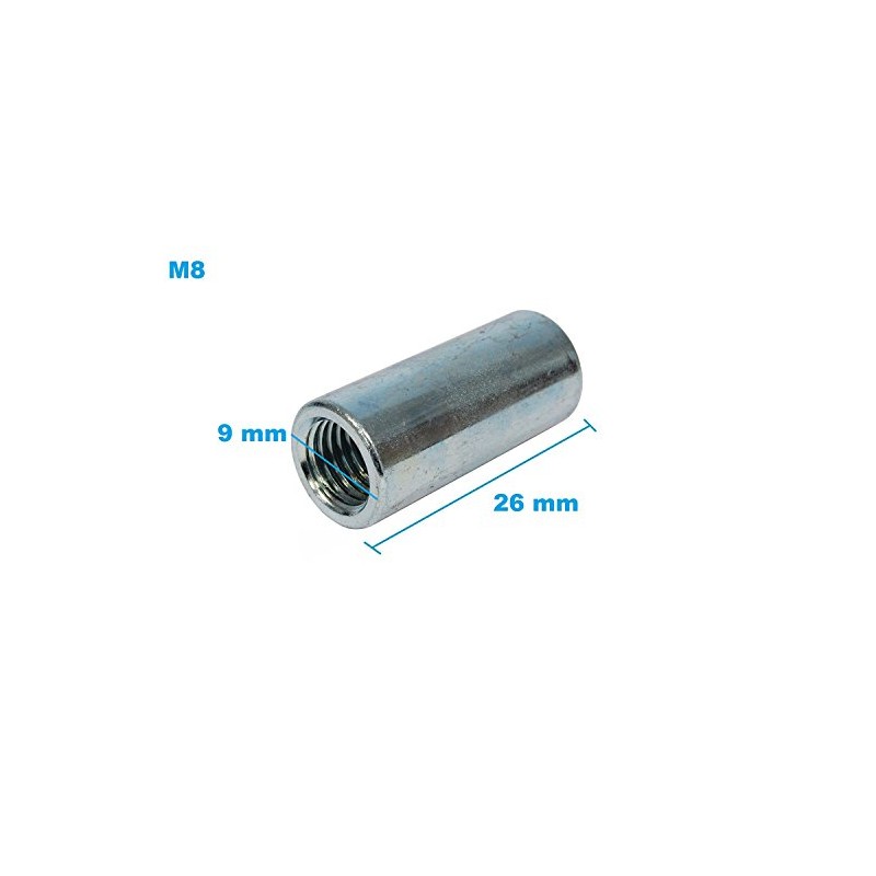 12 x Galvanised Steel Threaded Sleeves, Sturdy Thread Insert, Ideal