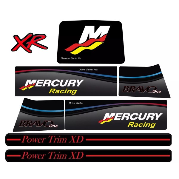 MerCruiser NEW MERCRUISER BRAVO ONE RACING XR WATERPROOF STICKER DECAL