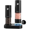 Electric Salt and Pepper Grinder Set, Rechargeable USB Base, Automatic