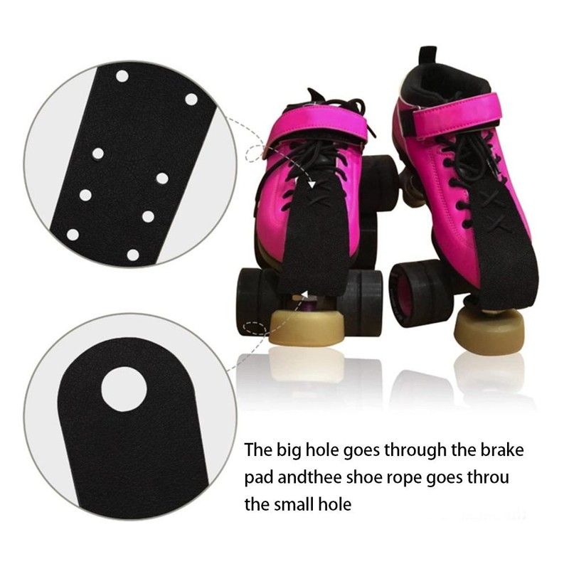 1 pair Roller Skate Toe Guards Protectors Leather Flat Toe