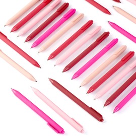 100 Pcs Ballpoint Pens Bulk Retractable Writing 1.0 mm Medium Point Black Ink Cute Pens Smooth Writing Color Fancy Gift for Teacher Students Employees Office School Home Supplies (Pink Series)