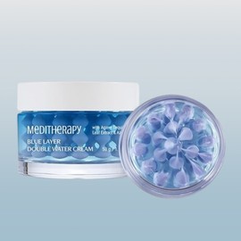Blue Layer Double Water Cream 50ml 1ea Meditherapy Moisture Capsule Moisture Gel Quick-drying Dual Cream Whitening Wrinkle Improvement Functional / 블루레이어 더블 워터크림 50ml 1개 메디테라피 수분캡슐 수분젤 속건조 듀얼크림 미백 주름개선 기능성