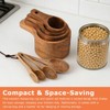 8-Piece Acacia Wood Nesting Measuring Cups and Spoons Set, Laser