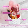 Makeup Brush Holder Organiser with Lid, 360° Rotating Dustproof Make